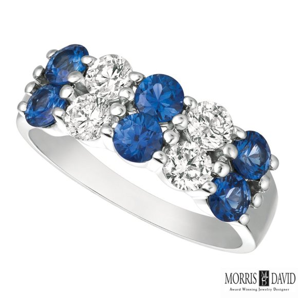 901371W1494_SKU_1_1600X1600.jpg 2.20 Carat Natural Sapphire and Diamond Two Rows R